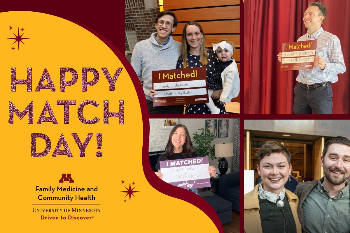 It is here! Match Day 2024!! 💃 📣 🤯  Stay tuned to hear who will be joining us as our newest family medicine residents!
#UMNMatchDay2024 #Match2024 #FMRevolution