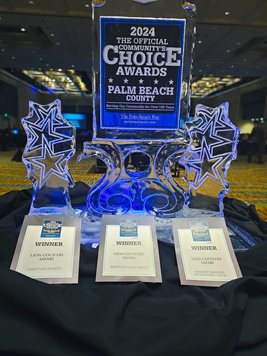 We're WILD about being voted Best Tourist Attraction, Family Amusement and Birthday Party Venue in the @pbpost 2024 Best of Palm Beach County Community Choice Awards! Thank you to all of our amazing safari fans for voting! #bestofpbc 🦁