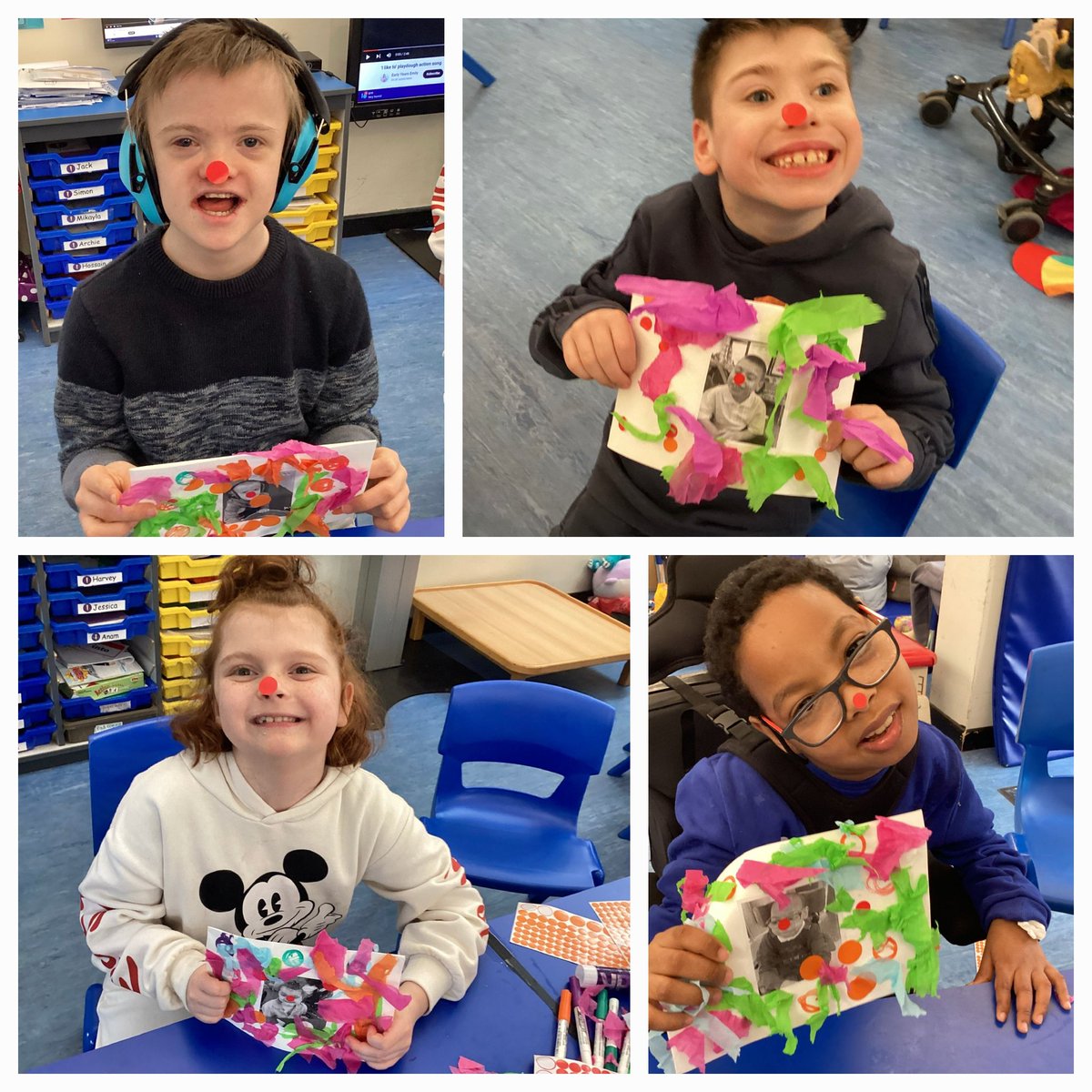 We are having such a great time in support of @comicrelief today. Lots of children have dressed up and they're having lots of red, spotty fun 😀👍🔴 #RedNoseDay #ComicRelief