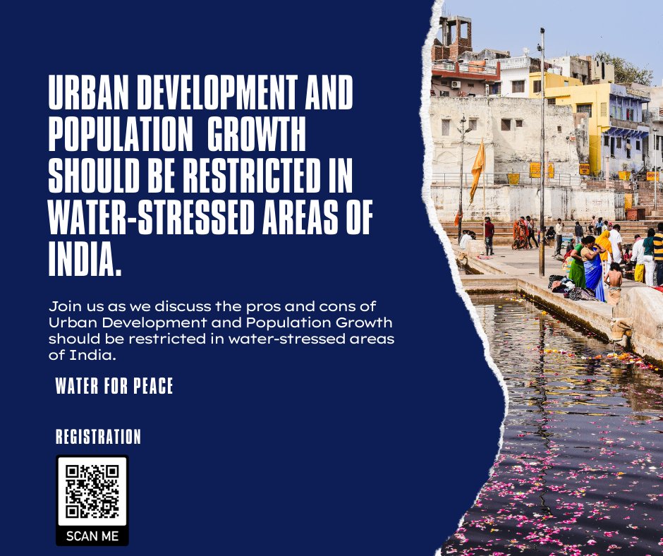 Urban development in water-stressed area? Let's discuss. #WaterStress #WaterforPeace
👉forms.gle/xVGzxzG1vQ2WLS…