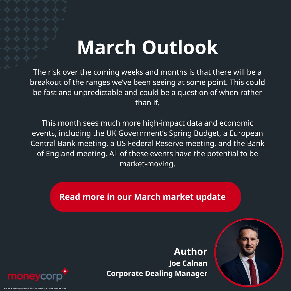 Reflecting on February: Joe Calnan unpacks how central banks navigated inflation and the impact this had on the currency market. Read our March market update here: lnkd.in/eUcFnQ7P #EconomicOutlook #MarketUpdate