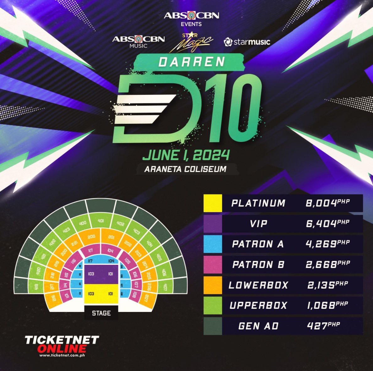 TheDarrenatics2's tweet photo. Nakabili na ba lahat? 🎫💚 DARREN: D10 Anniversary Concert Tickets are out now! What are you waiting for? Get your tickets now! You can buy online, https://t.co/KSMBIQRZof

#DARREN #D10 @Espanto2001 https://t.co/SoFwaVPTxp