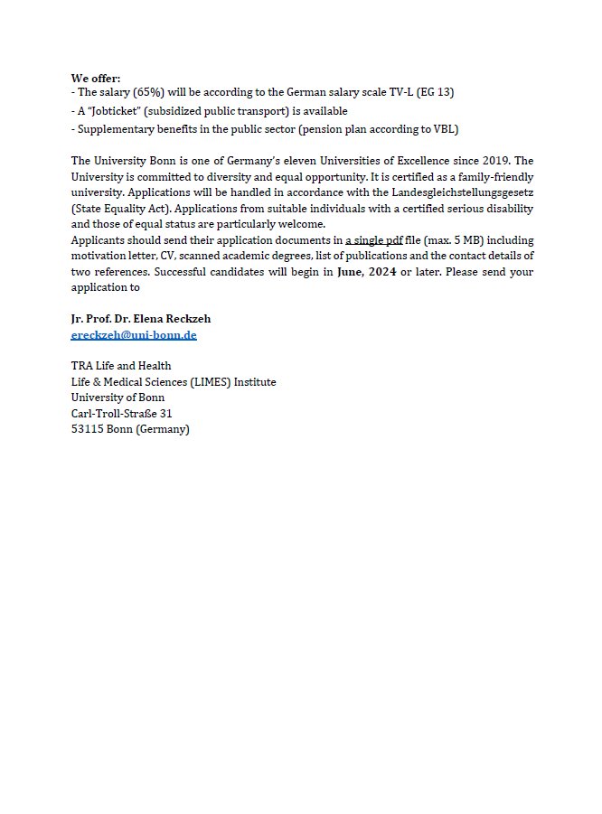 Dear network,
I am looking for a PhD student  to study nutrient absorption and its regulation in the gut using  organoids to join our lab. Looking forward to applications from highly  motivated candidates. Please share.