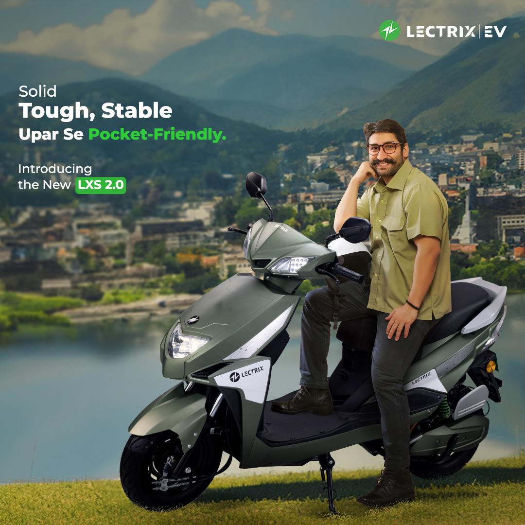 LectrixEV's tweet image. The new LXS 2.0 is your answer for rock-solid stability and wallet-friendly price.
Make your every ride reliable with its 4 lakhs kms* tested stability.
*T&C Apply
#LectrixEV #NewLaunch #SmartScooter #EScooter
