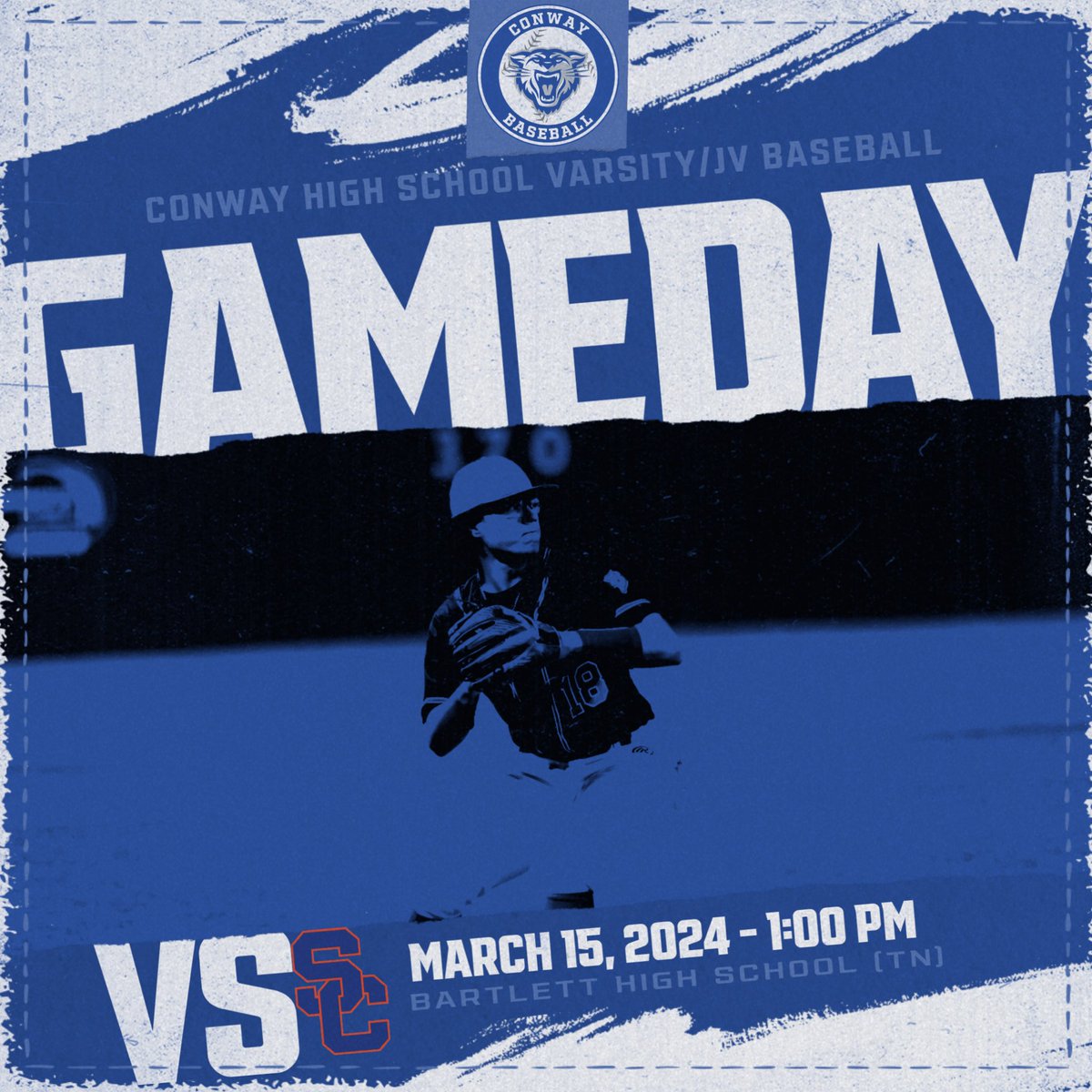 Conway Wampus Cat Baseball Booster Club (@conwaybsbl) on Twitter photo Cats head east for 3 games in the Lewis Harris Tournament in Memphis over the weekend, starting with today’s matchup with <a href="/SouthavenCharg1/">Southaven Charger Baseball</a>.
➡️ Varsity
📅 Friday, March 15
⏰ 1:00 PM
🆚 Southaven (MS) Chargers
📍 Elrod Field, Bartlett (TN)
📺 YouTube.com/@wampuscatsbas…
Go Cats! Cats head east for 3 games in the Lewis Harris Tournament in Memphis over the weekend, starting with today’s matchup with <a href="/SouthavenCharg1/">Southaven Charger Baseball</a>.
➡️ Varsity
📅 Friday, March 15
⏰ 1:00 PM
🆚 Southaven (MS) Chargers
📍 Elrod Field, Bartlett (TN)
📺 YouTube.com/@wampuscatsbas…
Go Cats!