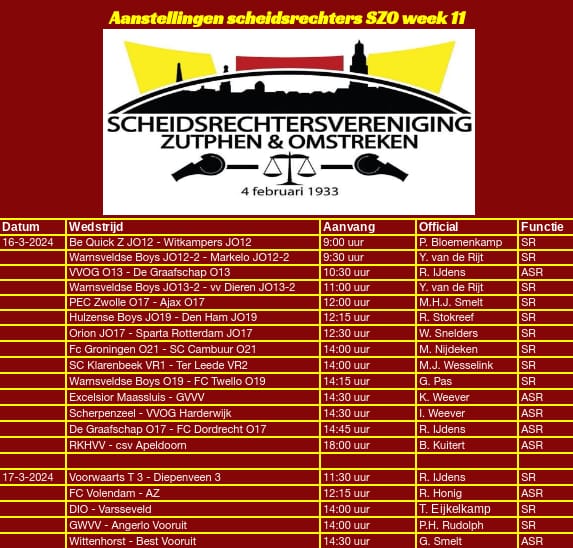 Aanstellingen week 11
szo-zutphen.nl/aanstellingen/