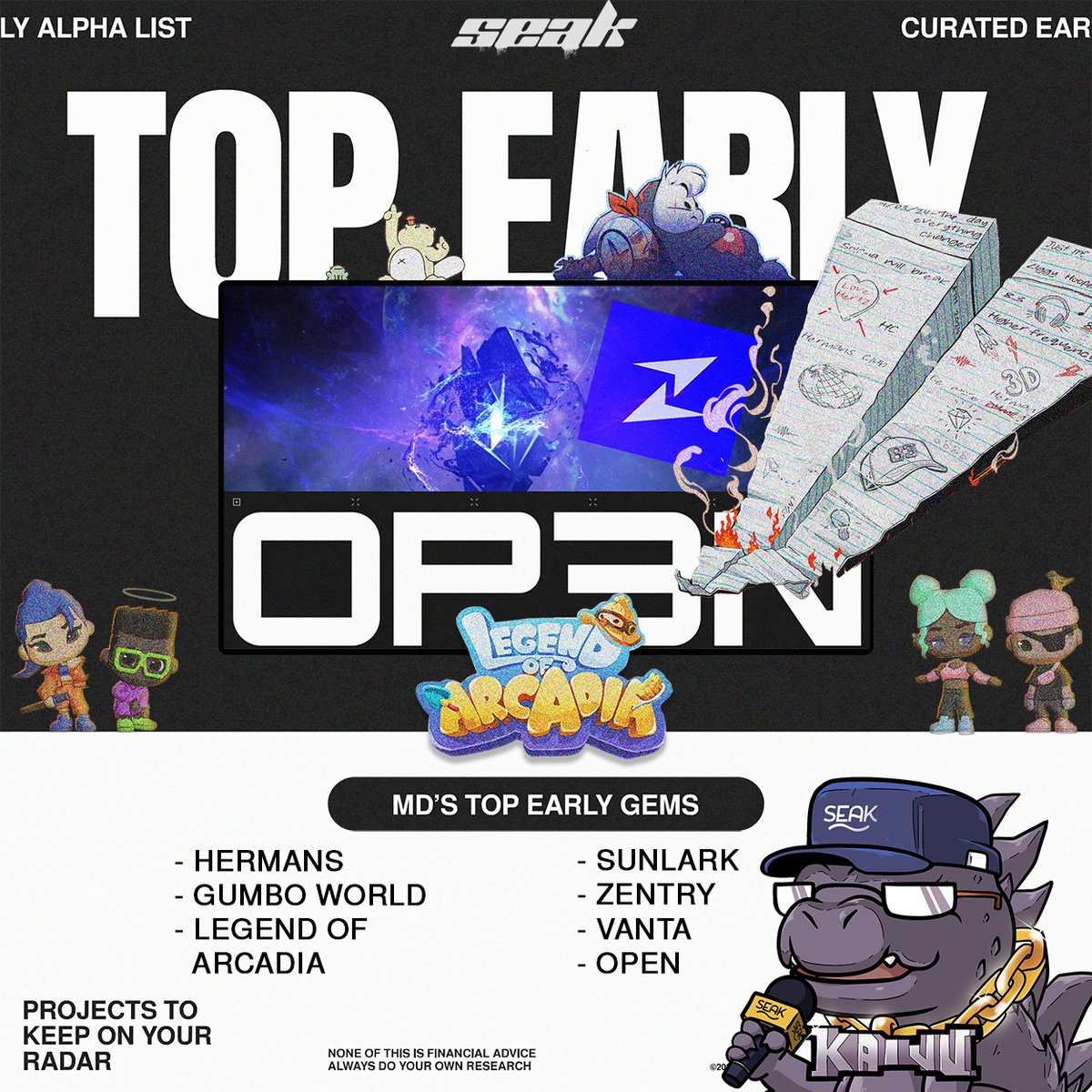 🥣 Time for a delicious bowl of early finds! 🥣

This week, we've seen a surge of exciting #web3 projects emerging. Here are the ones you definitely shouldn't fade. 👇🏽

MD's Top Early Gems 💎
(Early Alpha - Curated Edition)