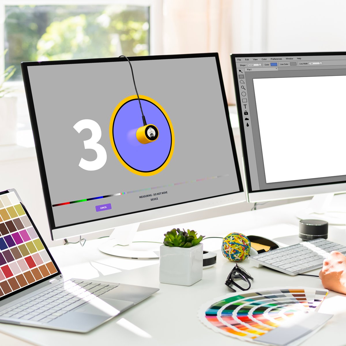 Did you know most monitors are set to make video and other graphic content appear brighter, more contrasty &amp; slightly cool/bluish? Calibrating allows your monitor, or monitors, to produce color as accurately as possible. calibrite.com/us/display-123…