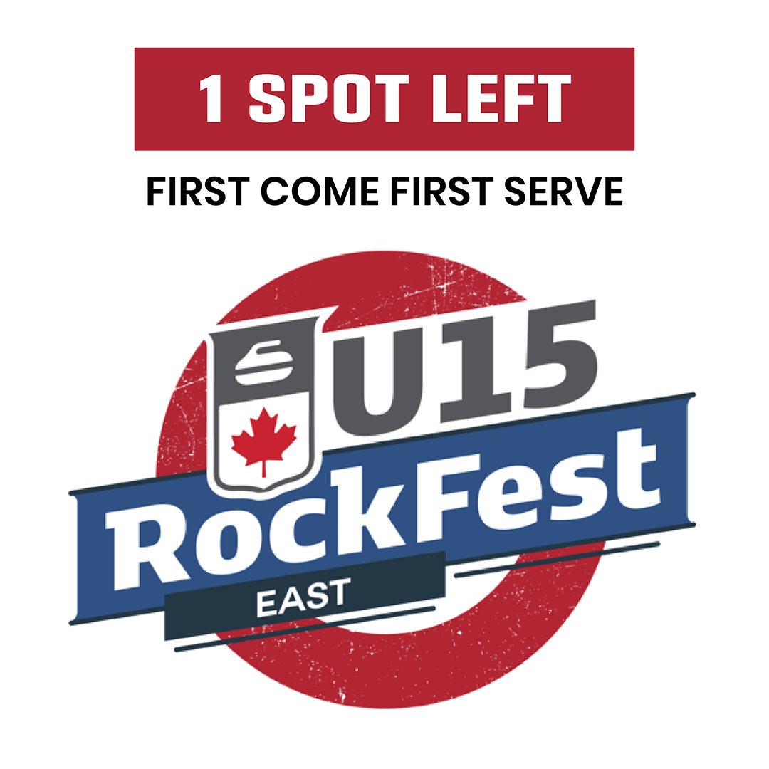 There is one spot left for the U-15 RockFest East! Join us for a weekend packed with skill development and friendly competition against curlers from nearby provinces. 📅 March 22-24, 2024 📍 Niagara Falls Curling Club 💲 Cost: $50 Secure your spot now: go.curl-on.ca/49Jr1zv