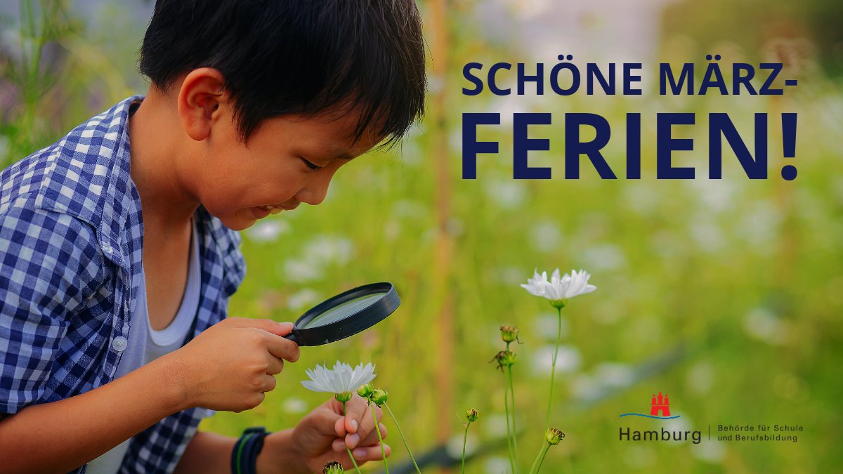 Die Hamburger Schulbehörde wünscht schöne #Frühjahrsferien! 🙌🌷🌞