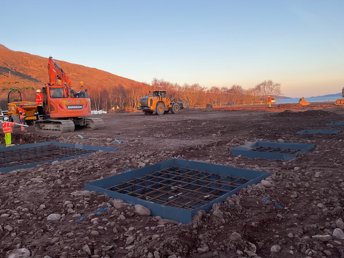 Our Ardessie site is progressing well, with foundations now being formed ahead of schedule despite the recent weather delays!