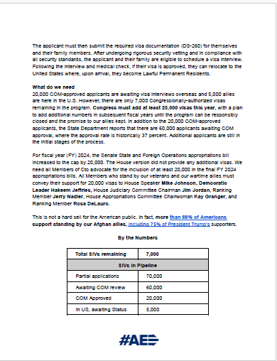 afghanevac's tweet photo. We're sending this one (two) pager and the attached infographic to the hill today as part of our effort to educate staff on the importance of raising the cap on SIVs. 

Please feel free to visit https://t.co/nnRC92xll7 to look up your representative and send their way! https://t.co/0q0AyGiuqS