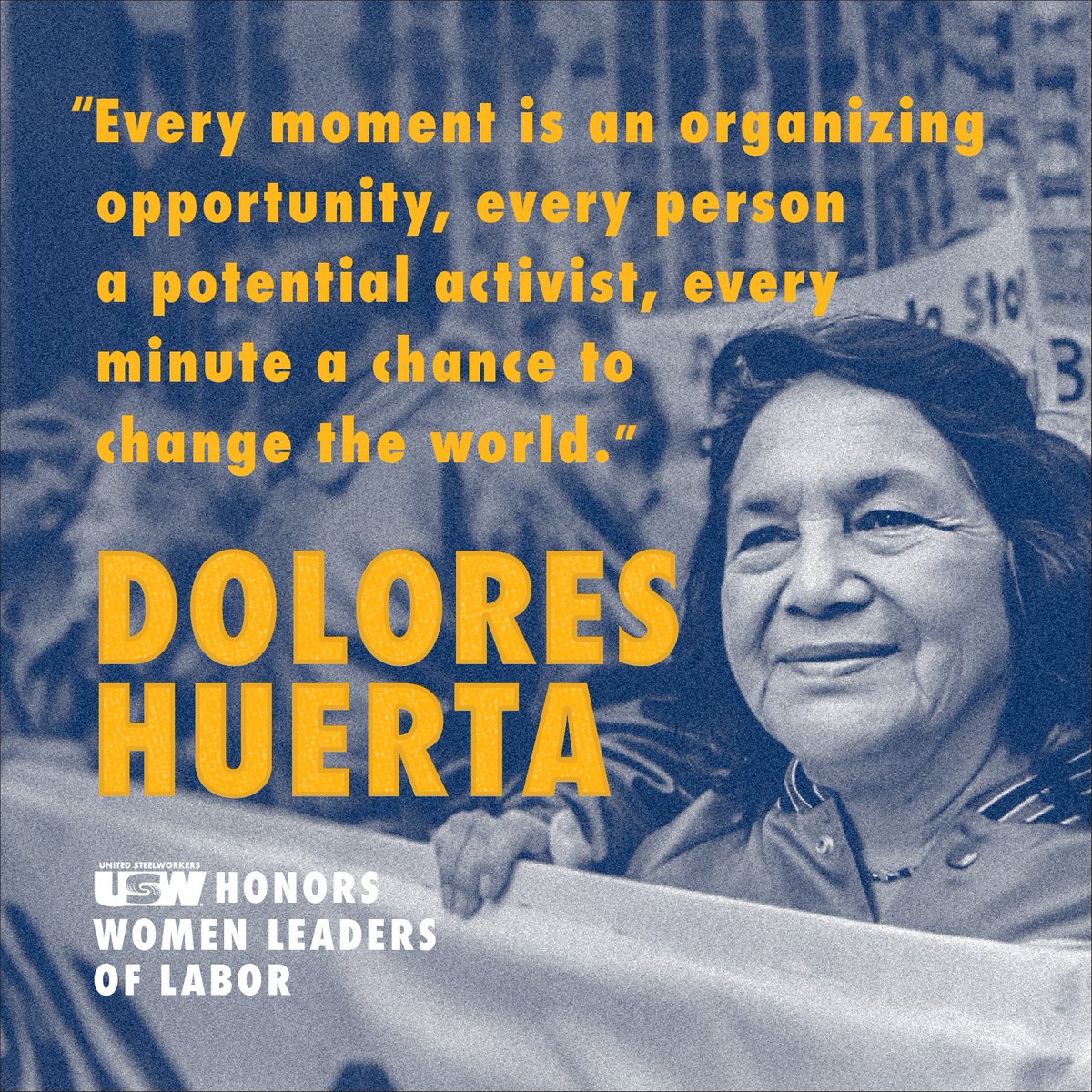 As we continue to mark Women’s History Month, we celebrate labor leader and civil rights activist Dolores Huerta, who co-founded the United Farm Workers with Cesar Chavez and, at 93, remains a leader in the fight for workers’ rights. Learn more: doloreshuerta.org/dolores-huerta