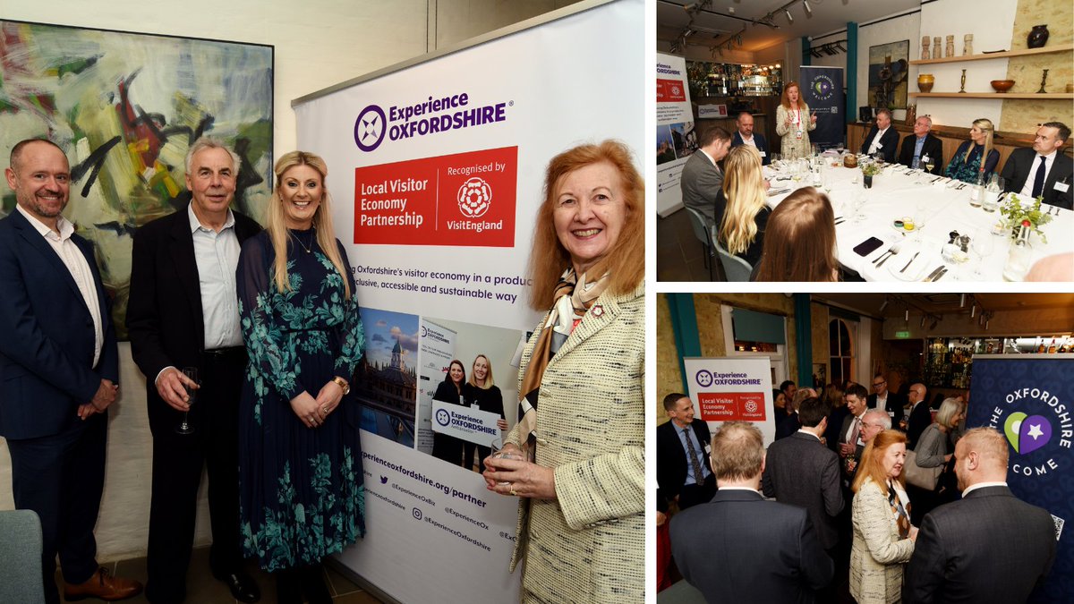 #ExperienceOxfordshire was named an exemplar organisation at this week's Ambassador Dinner by @VisitEnglandBiz Advisory Board Chair @backborwick 
 
Read the press release ➡experienceoxfordshire.org/visit-england-…
 
#EOAmbassador #ExOxEvents #EOBusinessSupport #Oxford #Oxfordshire #DMO