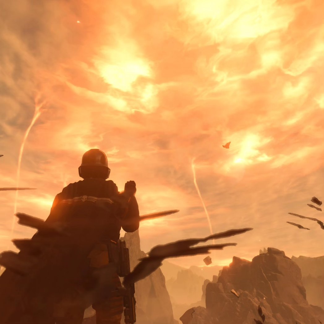 Semirofly's tweet image. &quot;The Land Of Fire&quot; (HELLMIRE) 🌪️🔥

Day version shots.

-----------------------------------------

#helldivers2 #helldivers2ps5 #helldivers #ps5 #shots #hellmire