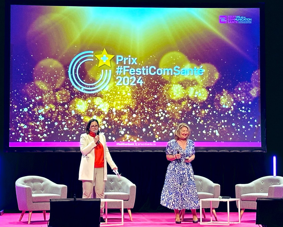 Festival de la Communication Santé (@festicomsante) on Twitter photo 📢33e édition du #Festicomsante
La cérémonie de remise des prix 🏆 2024
Remise par <a href="/NoelDominique/">Dominique NOEL</a> et <a href="/EPierga/">Emmanuelle Pierga</a> !
Une pensée et merci pour la préparation de cette belle édition 2024 pour <a href="/EricPhelippeau/">Eric Phélippeau</a> 📢33e édition du #Festicomsante
La cérémonie de remise des prix 🏆 2024
Remise par <a href="/NoelDominique/">Dominique NOEL</a> et <a href="/EPierga/">Emmanuelle Pierga</a> !
Une pensée et merci pour la préparation de cette belle édition 2024 pour <a href="/EricPhelippeau/">Eric Phélippeau</a>
