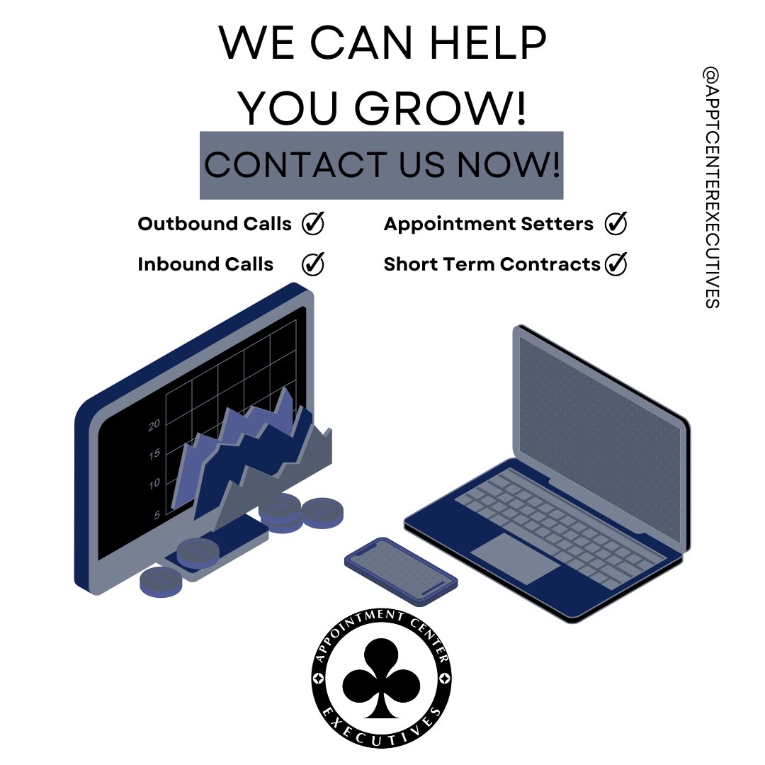 Make no mistake, growth starts on any day, you decide when! Our expert cold calling and appointment setting services ensure you're always a step ahead.

#SalesGrowth #LeadGeneration #appointmentcenterexecutives #appointmentsetters #leads #recruiting #virtualassistant #calling