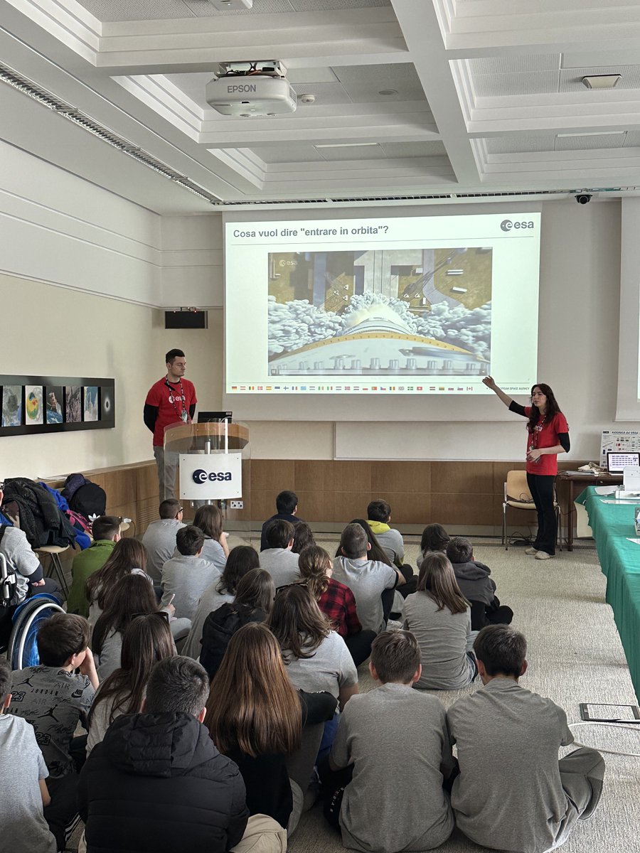 BIS_spaceflight's tweet photo. Day 5 (final) of the #ESASchoolDays event here at @ESA @ESA_EO #ESRIN with @BIS_Italia .
Senior school students today enjoying better understanding about #space and how we can use it for the benefit of all. 🚀🌍📡 🛰😀👍🏻
#ScienziatiNati #STEM #Outreach #FromImaginationToReality https://t.co/iQa9Vc0fK9