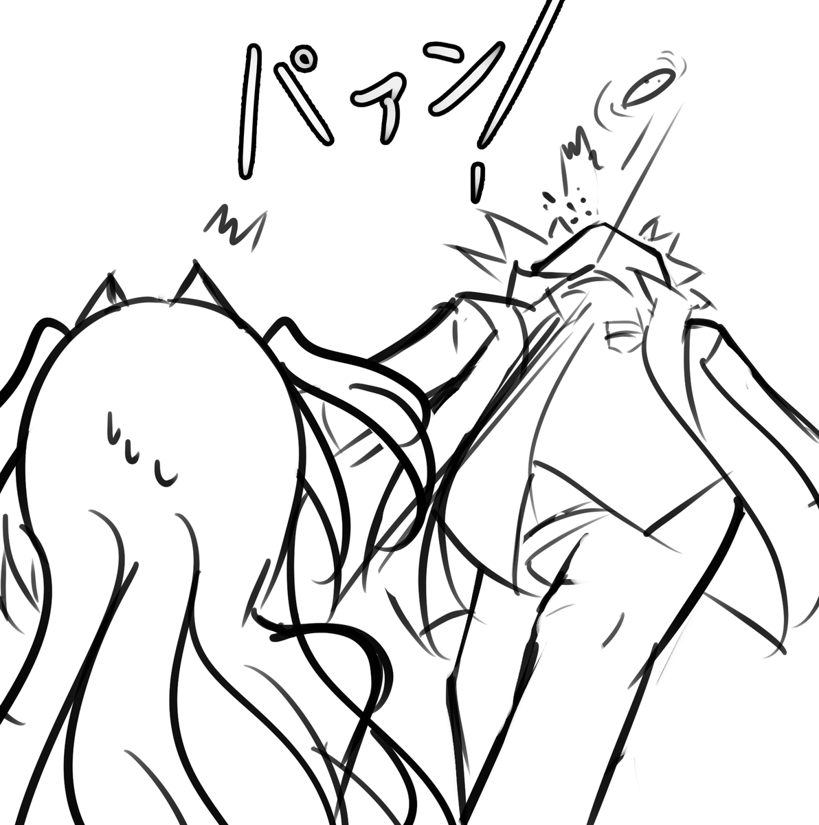 うちの子のコミカルなシーンです。 