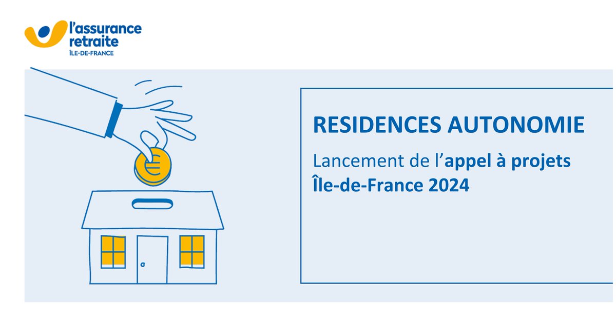 L’Assurance retraite Île-de-France lance un appel à projets pour soutenir les porteurs de projets « résidences autonomie » en Île-de-France.
Informations et candidatures jusqu’au 31 mai 2024 👉 bit.ly/3VjVIa1
#Autonomie #LAssuranceRetraiteIDF