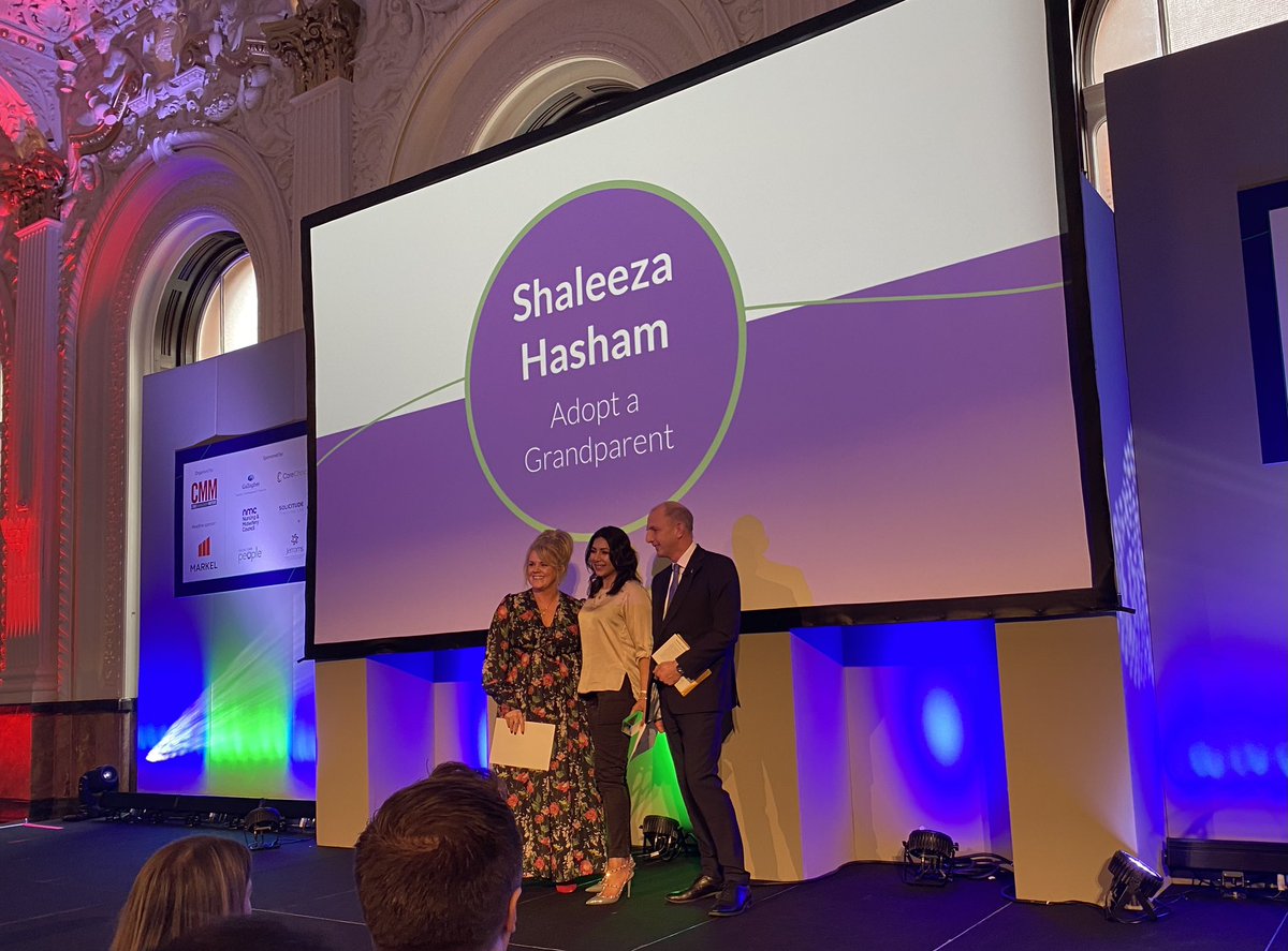 Amazing finalists in the Making a Difference award - as a judging team we struggled to choose. Congratulations <a href="/AdoptAGrandp/">Adopt a Grandparent</a> Shaleeza Hasham!! #3rdSectorCareAwards <a href="/3rdsectorcare/">3rdSectorCareAwards</a>