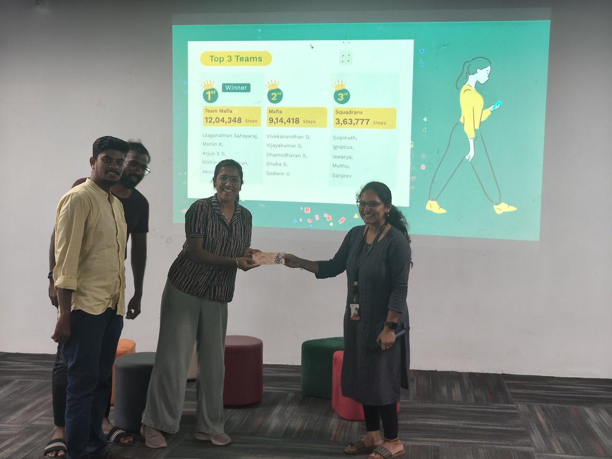 Calibraint_Tech's tweet photo. #Calibraint Steps Up for Wellness! ๐โโ๏ธ ๐ถโโ๏ธ
The whole Calibraint crew laced up their walking shoes and hit the pavement for our recent Stepathon on the Loop App!
Huge congrats to our top performers!
#stepathon #competition #healthandwellness #loophealth #healthawareness https://t.co/qS7HMgTdsY
