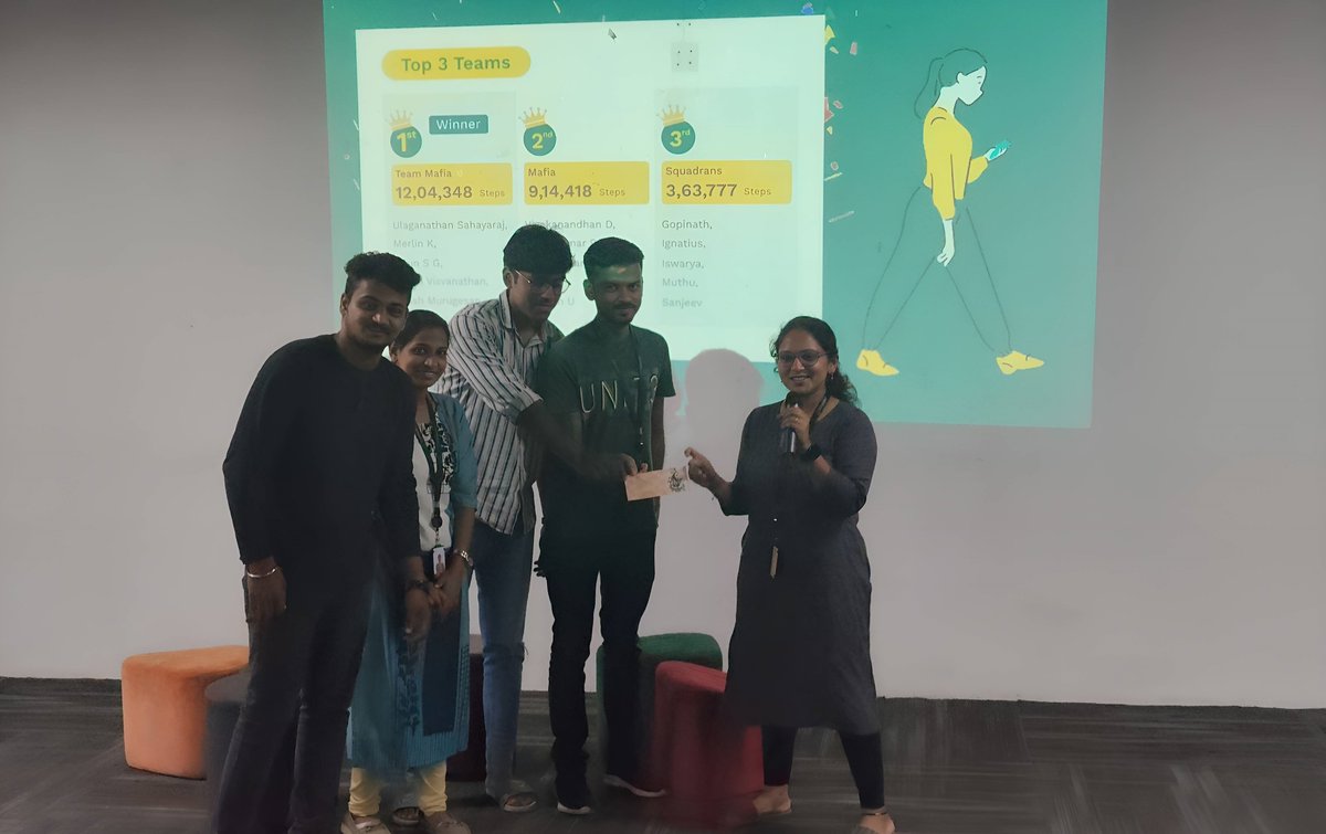 Calibraint_Tech's tweet photo. #Calibraint Steps Up for Wellness! ๐โโ๏ธ ๐ถโโ๏ธ
The whole Calibraint crew laced up their walking shoes and hit the pavement for our recent Stepathon on the Loop App!
Huge congrats to our top performers!
#stepathon #competition #healthandwellness #loophealth #healthawareness https://t.co/qS7HMgTdsY