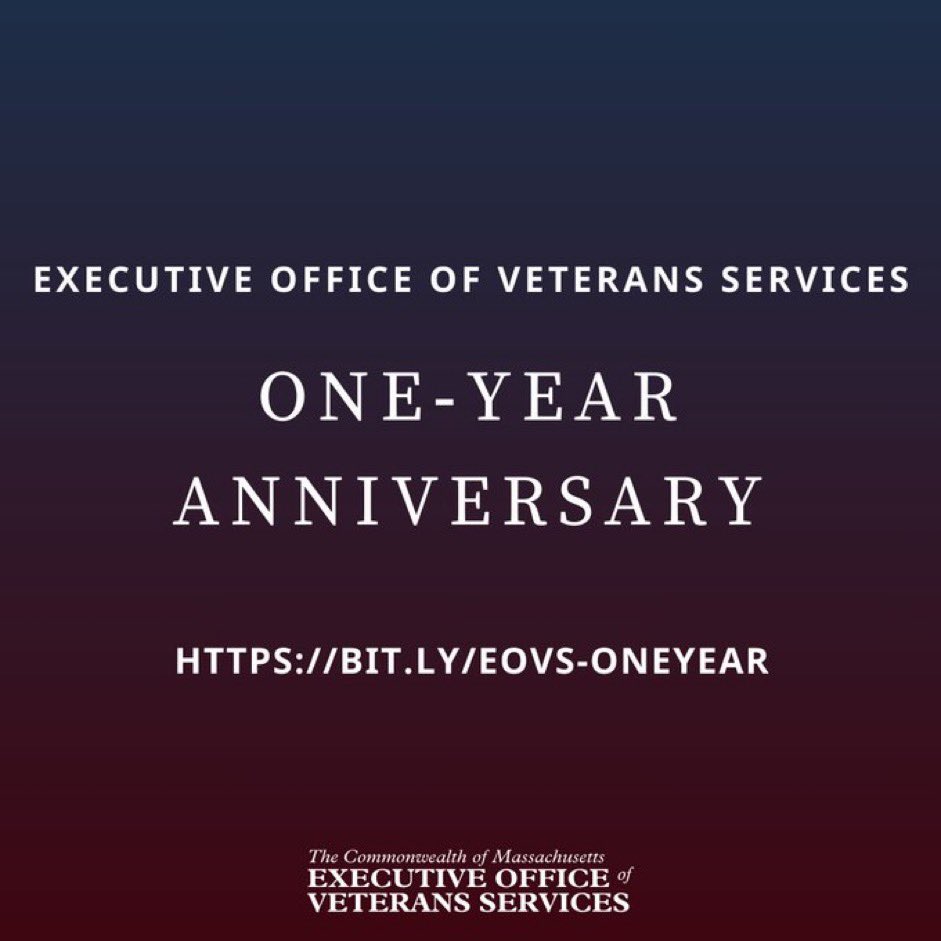 It's been an honor to build out a new veteran services secretariat at @MassEOVS. I'm proud of what we've done but still so much more to do. Thankful for @MassGovernor & @MassLtGov commitment to our veterans. Check out our first year! 👇🇺🇸👇 mass.gov/info-details/o…