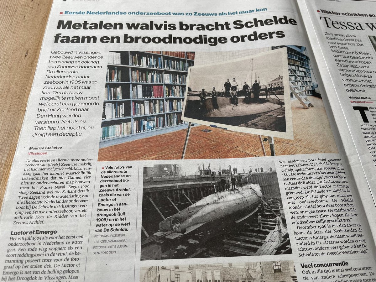 “De allereerste Nederlandse onderzeeboot in 1905 was zo Zeeuws als het maar kon.” #PZC-journalist @mauricesteketee schrijft over de ‘Luctor et Emergo’ (01) bouwnr 116 pzc.nl/vlissingen/all…
Bekijk afbeeldingen van onderzeeboten in onze beeldbank zeeuwsarchief.nl/onderzoek-het-…