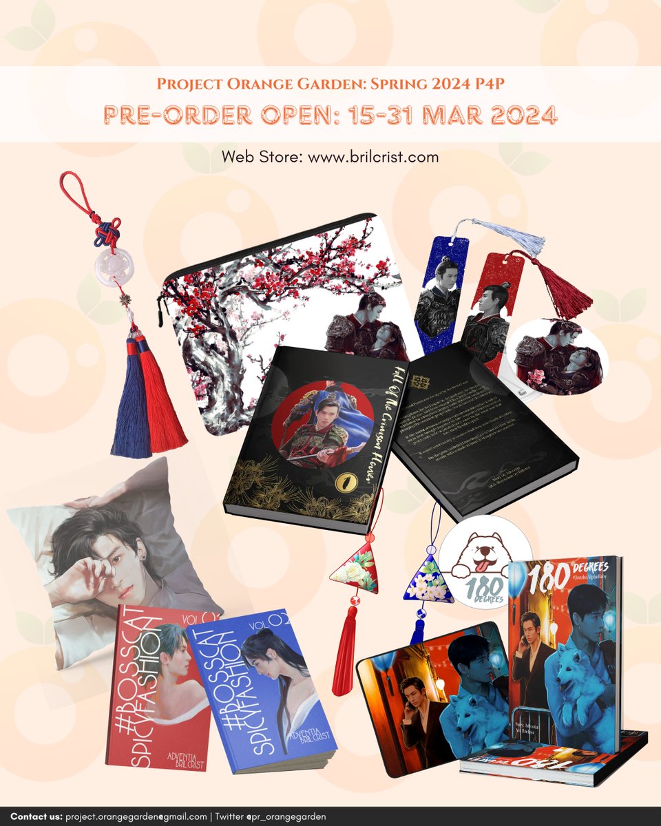 pr_orangegarden's tweet photo. 🍊 PRE-ORDER + GIVEAWAY OPEN 🍊

Project Orange Garden's #JunZhe and #WenZhou Spring 2024 P4P is now available for pre-order! ✨

We are also holding a giveaway for 3 lucky friends 😉

See below for pre-order details, giveaway rules, Group Order, and our T&amp;C 🔽🔽🔽 https://t.co/EwkzSZzwWX