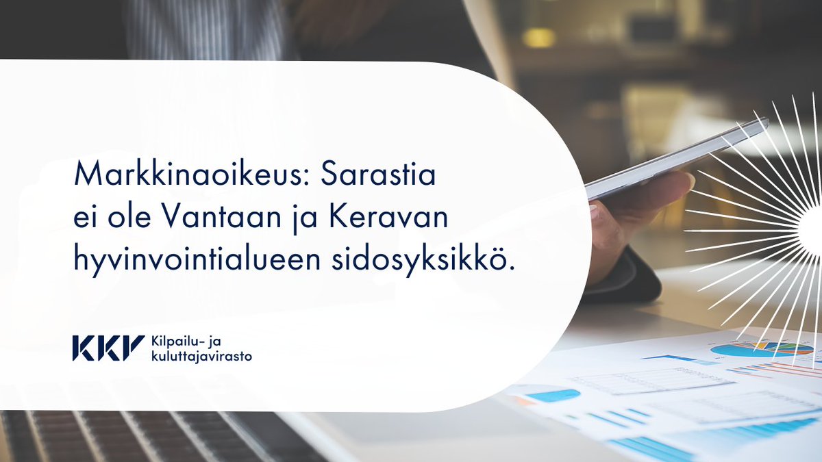 Markkinaoikeus katsoi KKV:n esityksen mukaisesti, että Vantaan ja Keravan hyvinvointialueella ei ollut hankintalain edellyttämää määräysvaltaa Sarastiaan. Sarastialta ei siten voitu hankkia palveluja kilpailuttamatta #sidosyksikkö’aseman perusteella.

🔗kkv.fi/ajankohtaista/…