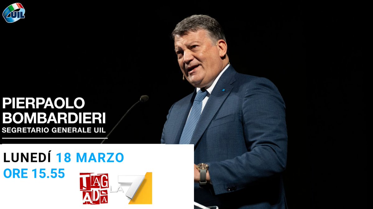 📌 Il prossimo lunedì, 18 marzo, saremo ospiti di @tagadala7 dalle 15,55 alle 16,30. Non mancate!