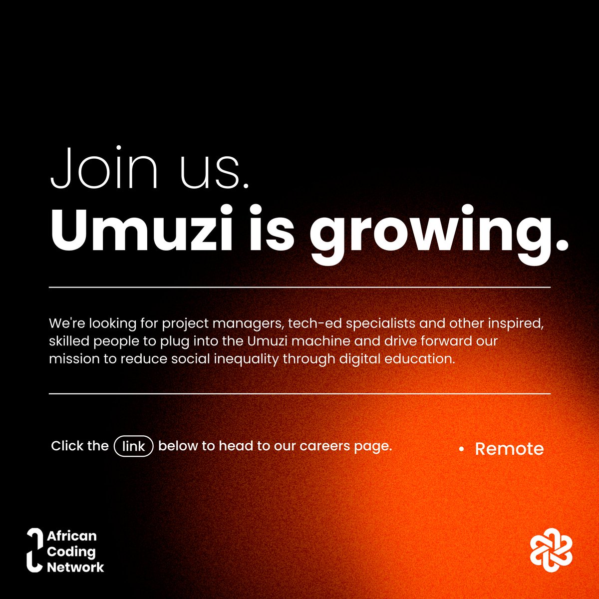 Join our team! Umuzi is growing fast in 2024. We're passionate about digital education and reducing inequality. Hiring project managers in partnerships, community, finance, and learner experience. Click the link below to learn more! umuzi.org/careers 
#NowHiring #jobsearch
