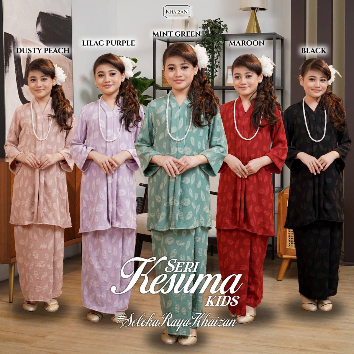 matchaaaaqq's tweet photo. ✨SELOKA SYAWAL KHAIZAN ✨ 
SERI KESUMA KEBARUNG🍃

🌸MATERIAL : Cey Emboss Embroidery (Ironless)
🌸SIZE : DEWASA : 1 (XS-S), 2 (M-L), 3 (XL-XXL)
🌸 COLOURS : BLACK,MAROON,LILAC PURPLE,MINT GREEN,DUSTY PEACH
🌸DESIGN BAJU : Kebarung

Adult price: Rm99
Kids price: Rm89 https://t.co/OV6Y8gtGTf
