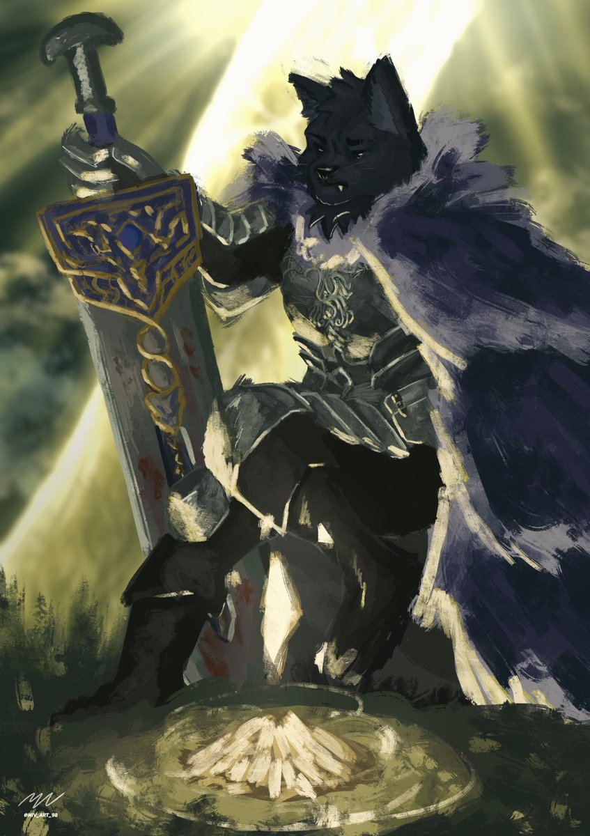 _MIV__'s tweet photo. My OC Hunter cosplaying as Blaidd

#furryart #EldenRingFanart #digitalart https://t.co/YvLu4gPhxz