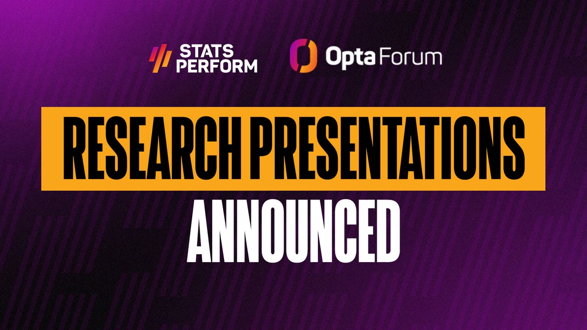 9⃣ research presentations will be on display at the 2024 #OptaForum. Practitioners from 8⃣ countries have been selected to present or exhibit their innovative approaches to addressing challenges in performance analysis and player recruitment. ➡️ bit.ly/3T0kFVn