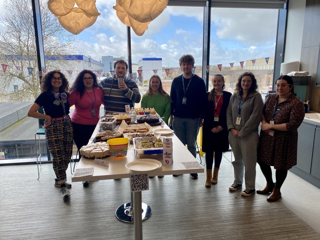 Our PhD Students organised a bake sale today in aid of @comicrelief, they've done an amazing job for their red nose day fundraiser. Their tasty cakes have so far raised over £300! 🍰