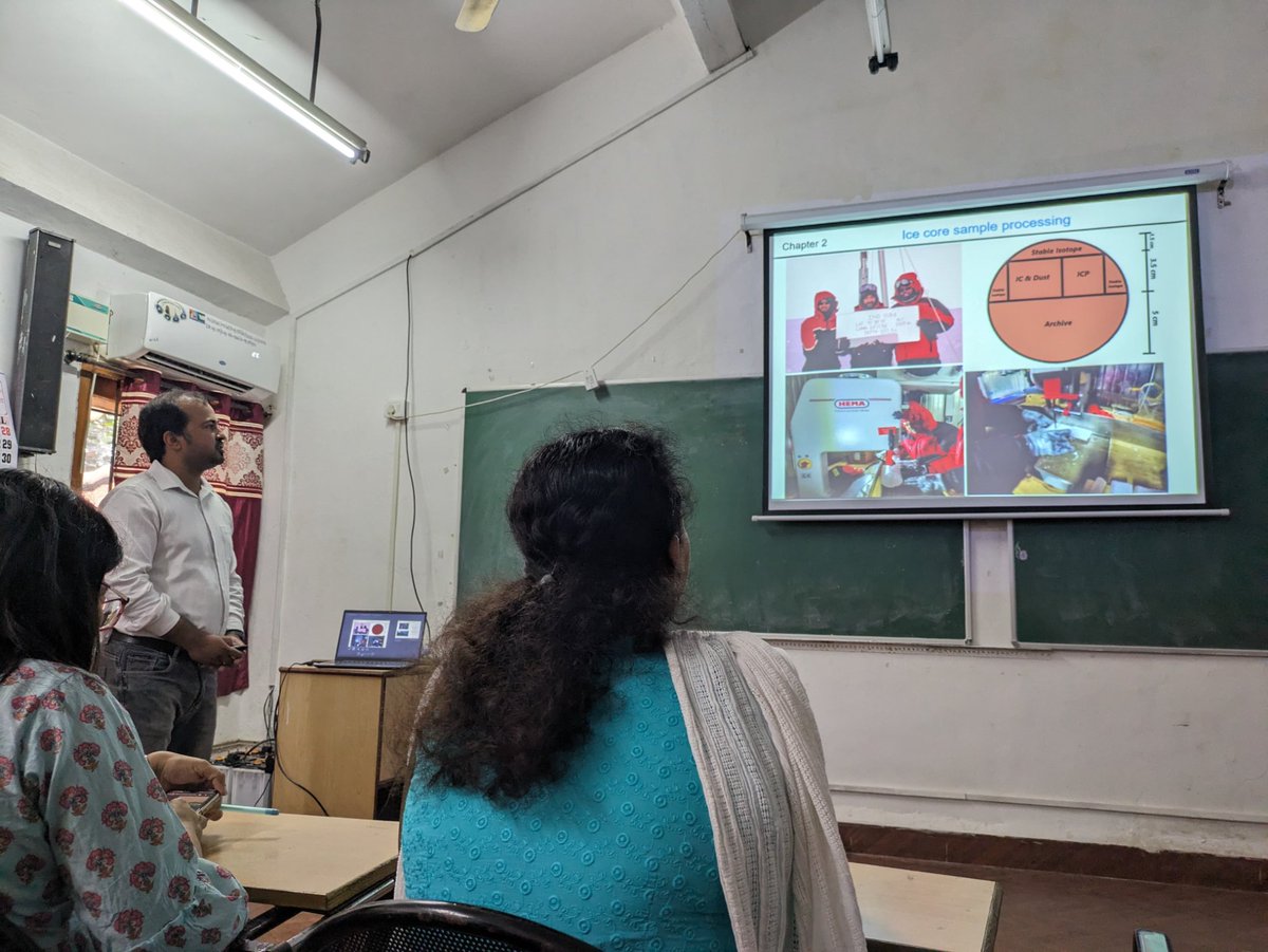 Tariq Ejaz, NCPOR has successfully defended his #PhD Viva Voce entitled  “Triple-Oxygen and Hydrogen Isotope based Climate Reconstruction using Ice Core Records from Coastal Dronning Maud Land, East Antarctica” under the guidance of Dr. Thamban Meloth, Director, NCPOR on 15.03.24