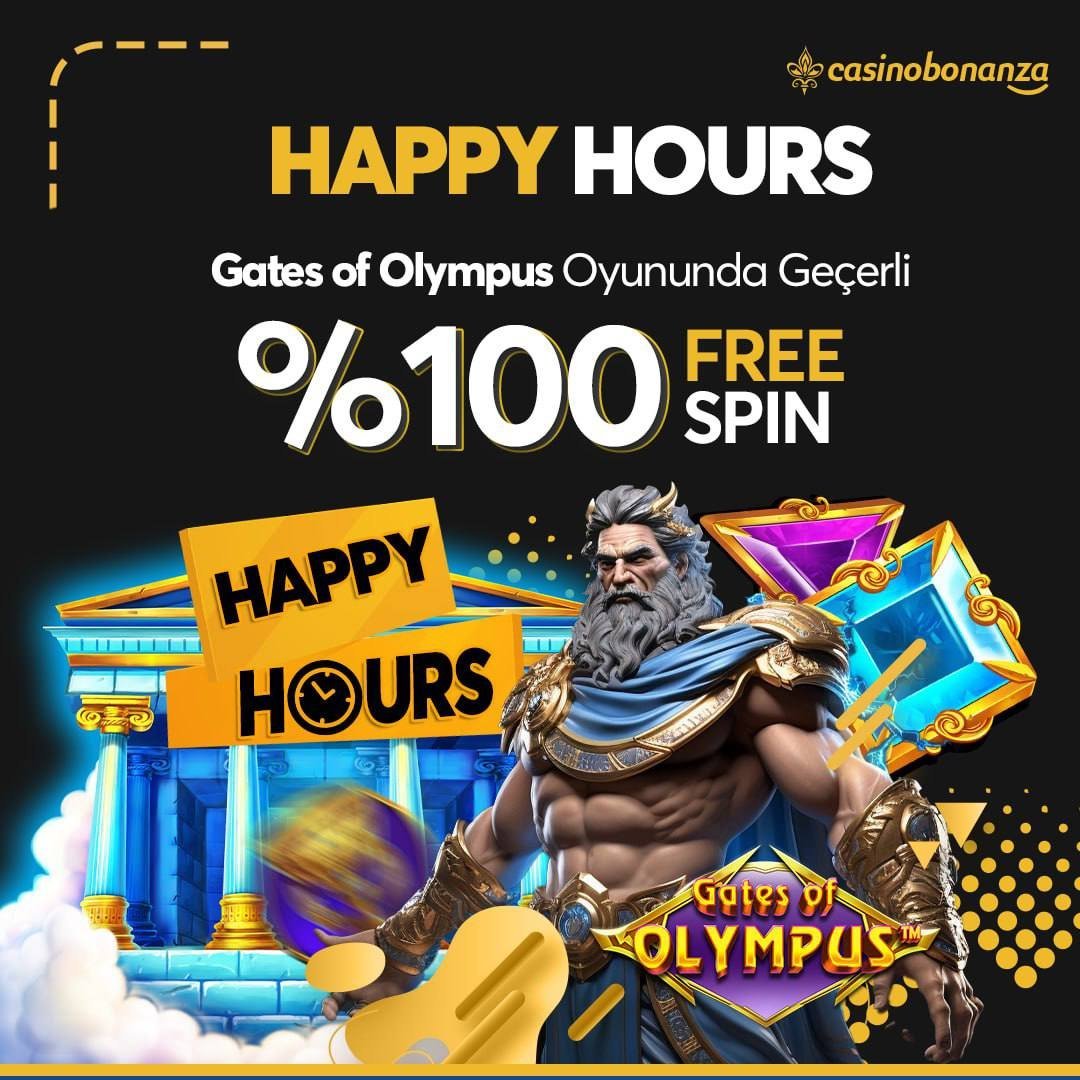 ⚡️ %100 HAPPY HOURS ⚡️ ⚡️ Bugün kazanmayan kalmayacak ! ⚡️ #CasinoBonanza farkı ile ‘’ Gates of Olympus ‘’ HAPPY HOURS başladı ! Güncel Adres 🚩 t2m.io/casinobonanzac…