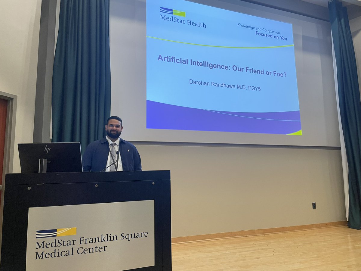 MedStar Baltimore General Surgery Residency (@medstarbaltsurg) on Twitter photo And that’s a wrap on this year’s chief grand rounds. <a href="/DarshanRandhaw9/">Darshan Randhawa</a> finished it off strong enlightening us about AI in medicine and surgery 🤯 👏🏻 👏🏻 And that’s a wrap on this year’s chief grand rounds. <a href="/DarshanRandhaw9/">Darshan Randhawa</a> finished it off strong enlightening us about AI in medicine and surgery 🤯 👏🏻 👏🏻