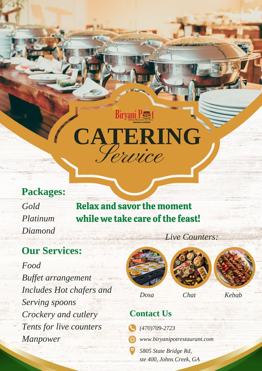 Delight Your Guests: Elevate Your Event with Our Exquisite Catering Services! Contact Us Today for a Memorable Experience. 🎉🍽️ #CateringPerfection #EventPlanning #UnforgettableMoment