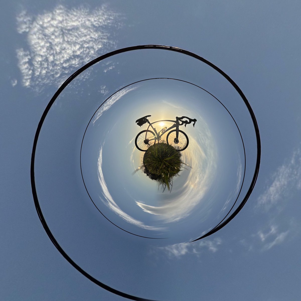 it’s Friday, ride the spiral 🎼#i_walk #i_bike 👣🚲〰 #trekbikes #kansascity #bontrager #selleitalia #cycling #biking #bikinglife #BooneRSL #michelin #giro #Oakley #rideyourownstory #freestyle #iPhone15 #Panorama #panoglobe #tinyplanet