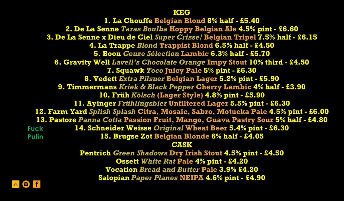 Tasty selection perfect for pre/post Chester Craft Beer Expo! Pouring now in @CavernOf 

@StoryhouseLive @ThatBeerPlaceHQ @pastorebrewing @SalopianBrewery @GravityWellBeer @SQUAWKBrewingCo @farmyardbrewco @PentrichBrewing @vocationbrewery @ShitChester @BeersInChester