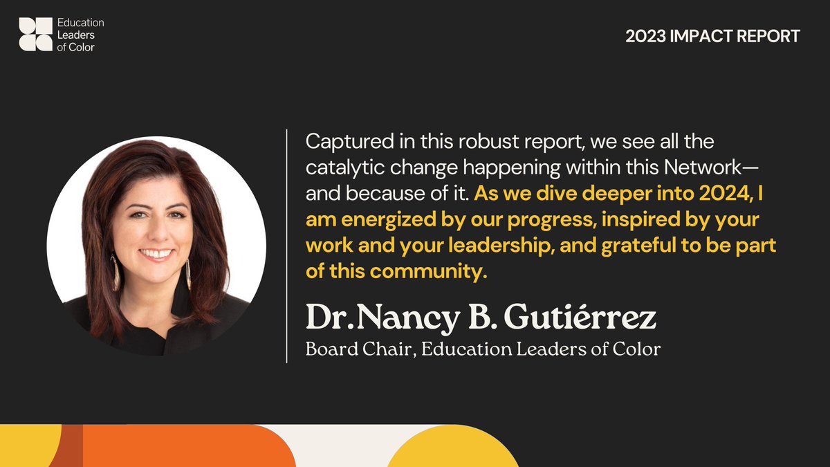 Our 2023 Impact Report is here! Explore it now to hear insights from members of our Network, including our new board chair, Dr. @nancybgutierrez, and so many more changemakers. #EdLoCImpactReport23 ➡️ edloc.org/our-impact #CatalyzingAction