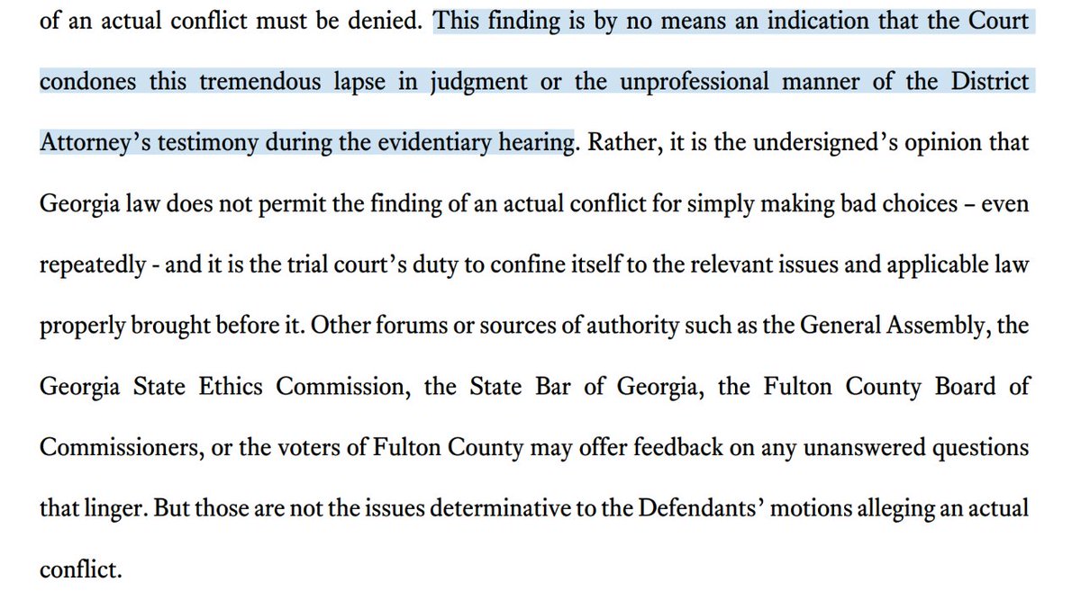 Rebekka Schramm (@rebekka_schramm) on Twitter photo #Breaking: In his order allowing Fulton Co. DA Fani Willis to remain on the Trump case, Judge Scott McAfee, says this doesn't excuse her behavior. <a href="/ATLNewsFirst/">Atlanta News First</a> #Breaking: In his order allowing Fulton Co. DA Fani Willis to remain on the Trump case, Judge Scott McAfee, says this doesn't excuse her behavior. <a href="/ATLNewsFirst/">Atlanta News First</a>