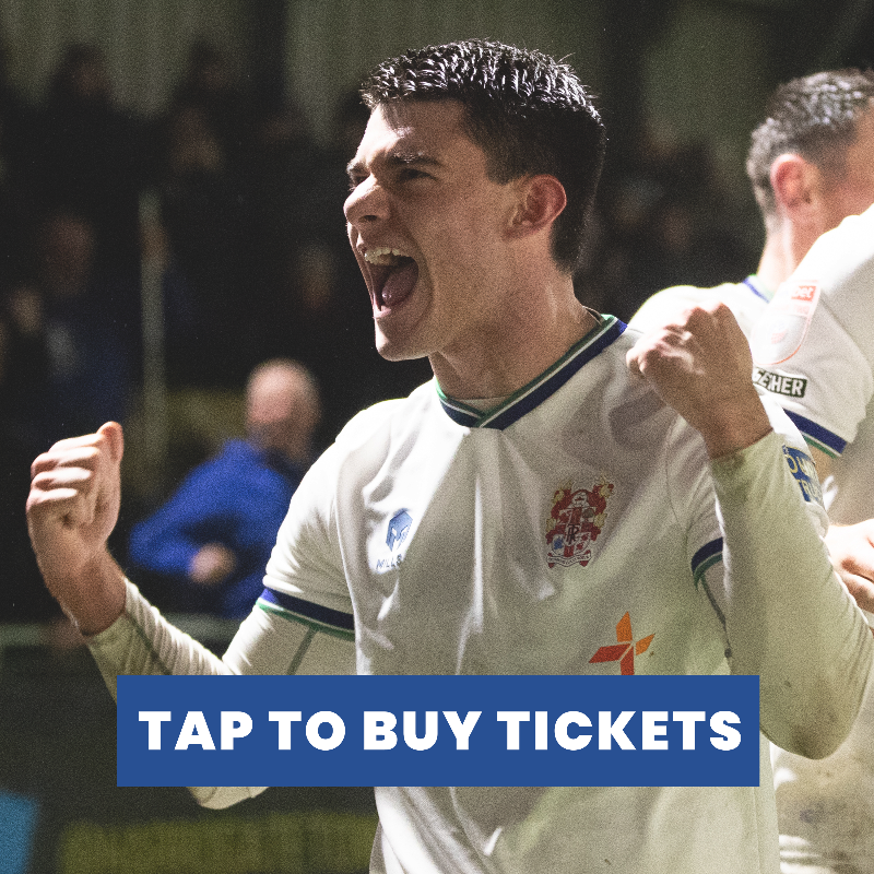 TranmereRovers's tweet photo. 🎟️ A very limited number of returned tickets for tomorrow's game have been made available to purchase.

These tickets must still be collected from The Club Store by 5pm today.

#TRFC #SWA