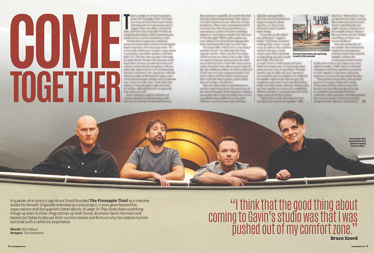 . @pineapplethief, who headline @O2SBE this evening, talk us through their latest album It Leads To This in the brand new issue of Prog Magazine. This issue is in the shops now! Or you can buy online here: bit.ly/buyprogmag
