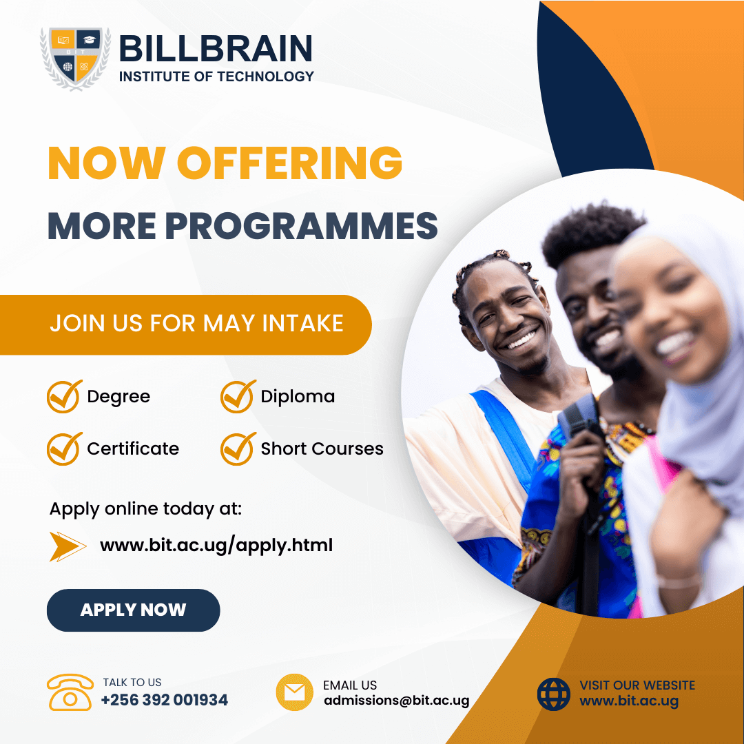 BIT_InstituteUg's tweet image. Welcome to the new BIT Offering from the May 2024 intake on;

Now having programmes at;
👉Degree Level
👉Diploma Level
👉Certificate Level, &amp;amp; 
👉Short Professional Courses.

Visit bit.ac.ug/apply.html to apply today.
Call us: +256392001934 or Email us at: admissions@bit.ac.ug