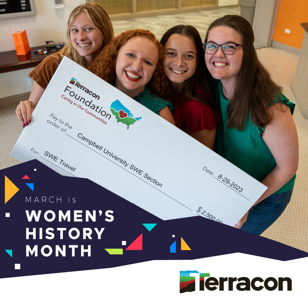 A Terracon Foundation grant helped fund two students from Campbell University in North Carolina to attend the Society of Women of Engineers Annual Conference. During Women’s History Month, and year-round, we invest in the professional development of women. go.terracon.com/3fOMccv