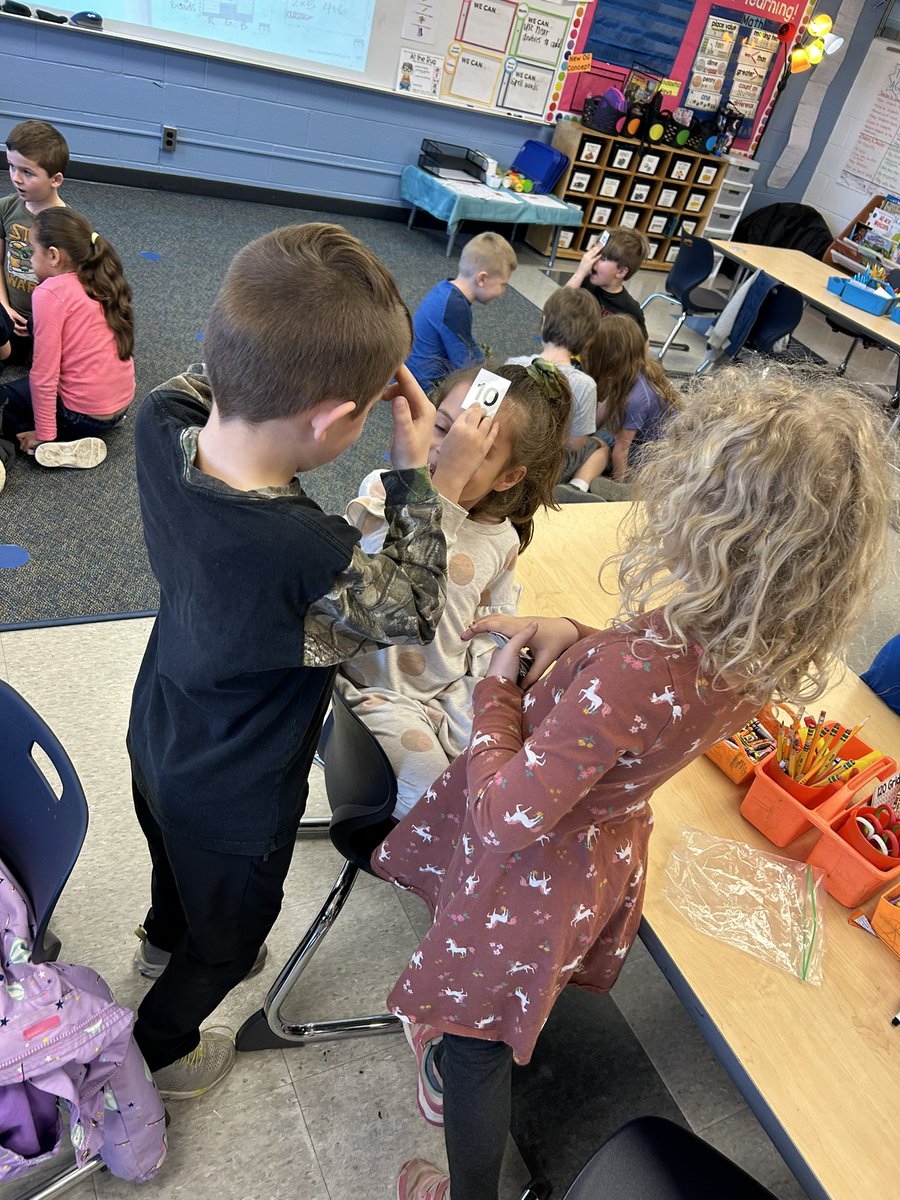 Learned a new game today!! We worked on missing addends by playing salute! Ask your student how to play! This could be played with a deck of cards at home 😊 <a href="/CoolidgeCougars/">Coolidge Cougars</a>